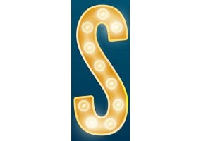 Sticker lettre jaune S