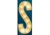 Sticker lettre jaune S