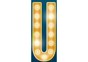 Sticker lettre U pour ciné
