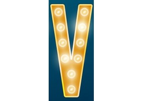 Sticker lettre V pour ciné