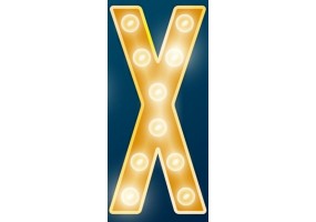 Sticker cinéma lumière lettre X