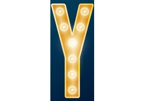 Sticker cinéma lumière lettre Y
