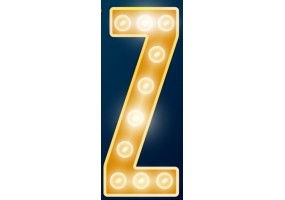 Sticker cinéma lettre jaune Z