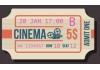 Sticker cinéma ticket américain cinéma