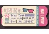 Sticker cinéma ticket américain cinéma