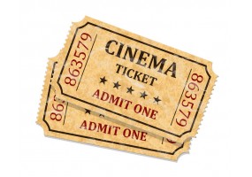 Sticker cinéma ticket entrée
