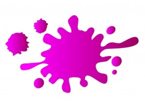 Sticker tache de couleur fuchsia