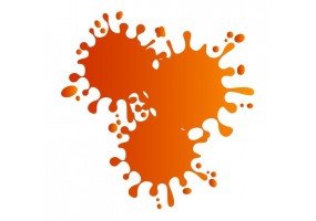 Sticker tache de couleur orange