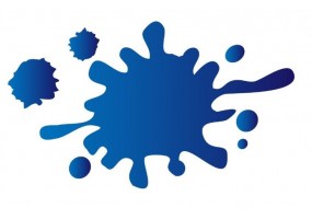 Sticker tache de couleur bleue foncée