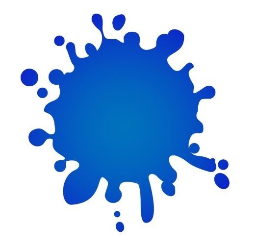 Stickers Deco Tache De Couleur Bleue