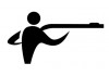 Sticker chasse silhouette