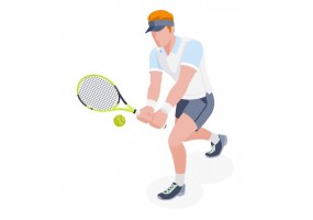 Sticker sport tennis