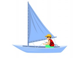 Sticker sport bateau à voile