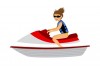 Sticker sport jet ski