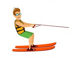 Sticker sport ski nautique