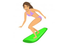 Sticker sport surf