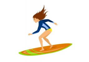 Sticker sport surf