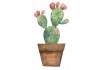 Sticker cactus geant pot