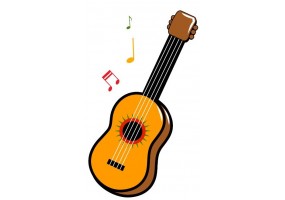 Sticker cactus guitare