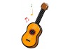 Sticker cactus guitare