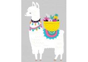 Sticker cactus lama