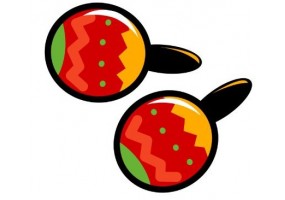 Sticker cactus maracas 