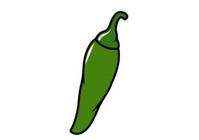 Sticker cactus piment vert