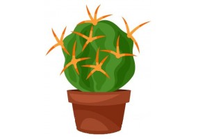 Sticker cactus pot