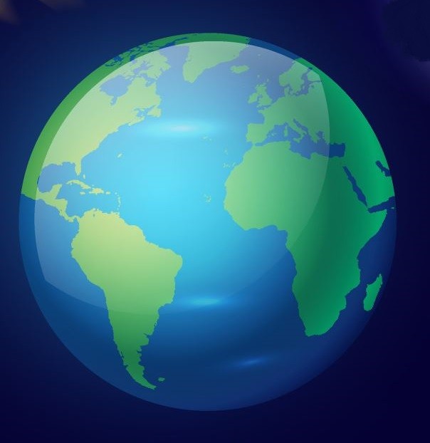 Sticker Globe, terrestre,terre,planète,planisphère, bleu, monde