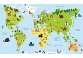 Sticker map monde