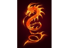 Sticker dragon feu