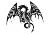 Sticker dragon noir