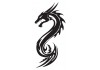 Sticker dragon silhouette