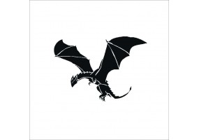 Sticker dragon noir