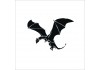 Sticker dragon noir