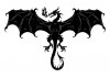 Sticker dragon noir