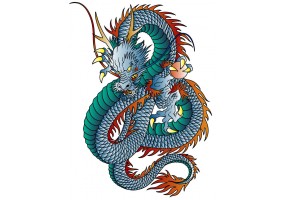 Sticker dragon serpent