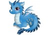 Sticker dragon bleu