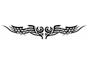 Sticker mural tribal casque moto