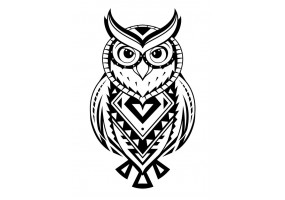 Sticker tribal hibou