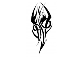 Sticker mural tribal noir