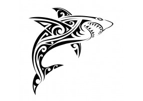 Sticker tribal requin