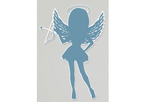 Sticker diable ange bleu