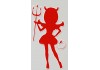 Sticker diable fille rouge