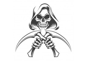 Sticker diable squelette