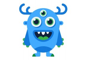 Sticker deco monstre