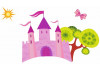 Sticker fille princesse Chateau