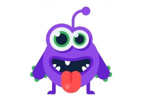 Autocollant monstre