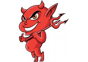 Sticker diable rouge 