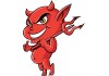 Sticker diable rouge 